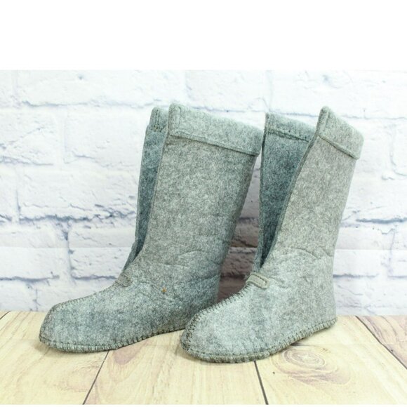 LL Bean Gray Wool Warm Replacement Boot Liner Inserts Size 10 - Picture 2 of 9